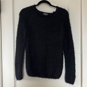 Fluffy Black Sweater Size M